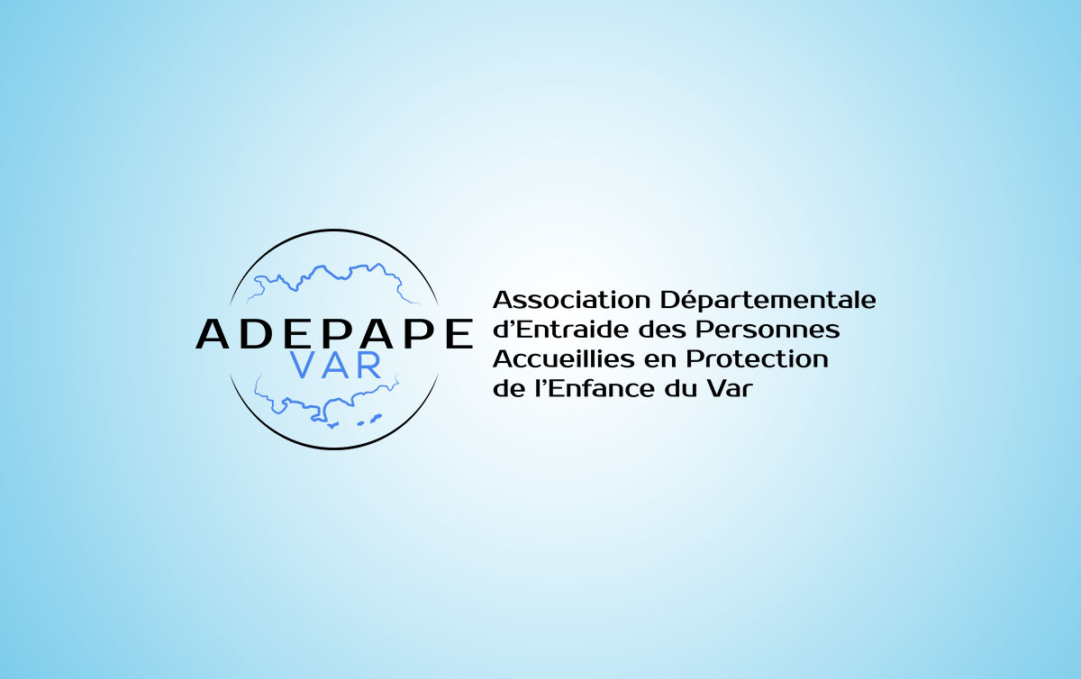 Logo ADEPAPE Var et nom complet : Association départementale d’entraide des personnes accueillies en protection de l’enfance du Var.