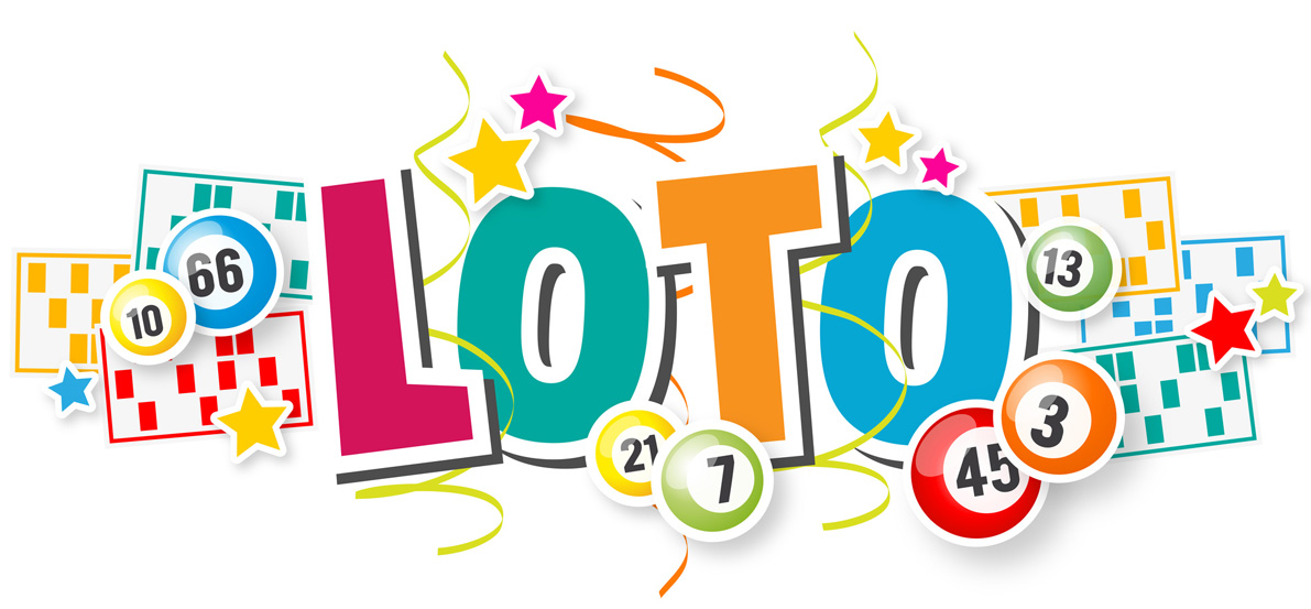 Visuel coloré « Loto » entouré de cartons, de boules numérotées et d’étoiles.