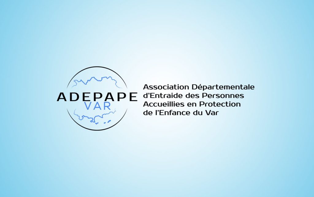 Logo ADEPAPE Var et nom complet : Association départementale d’entraide des personnes accueillies en protection de l’enfance du Var.
