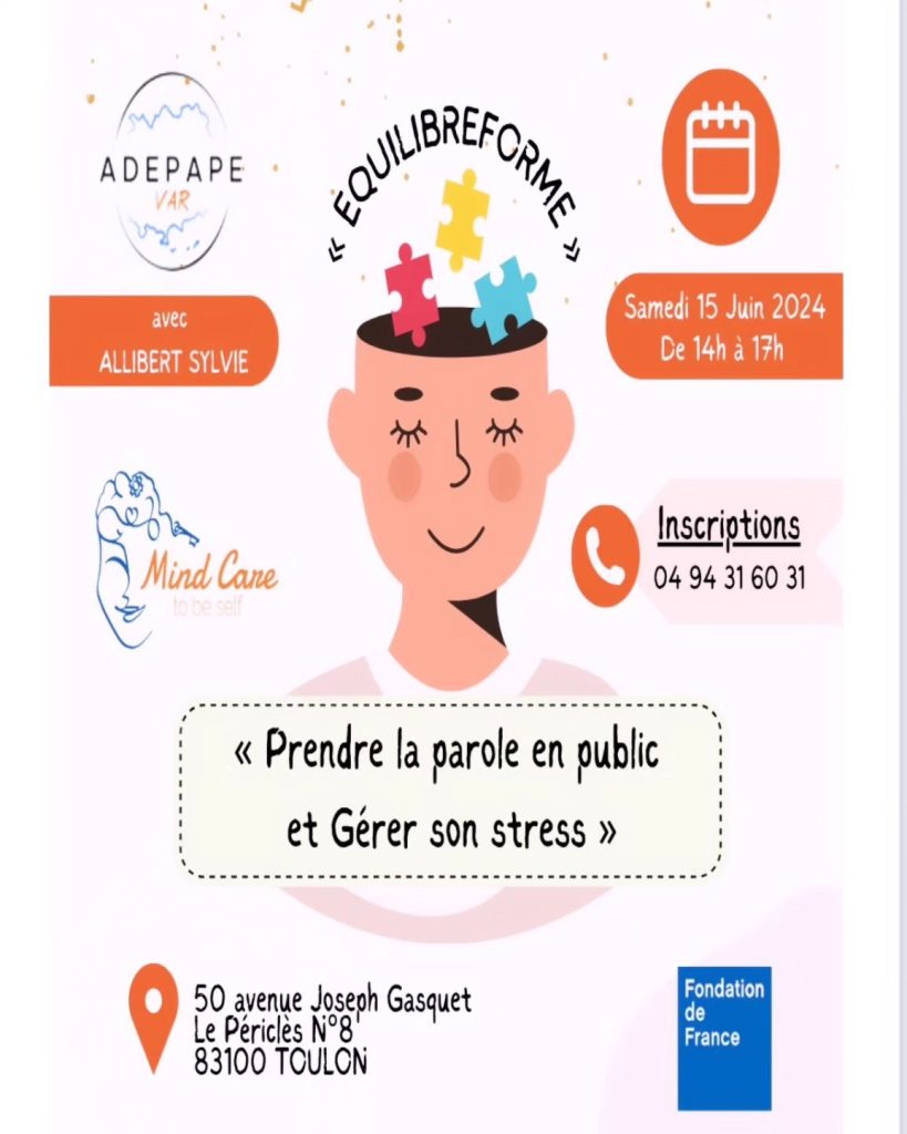 Atelier de prise de parole en public.